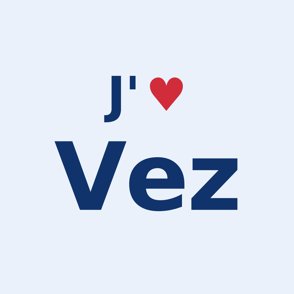 Sticker personnalisé Vez — design J'aime Vez