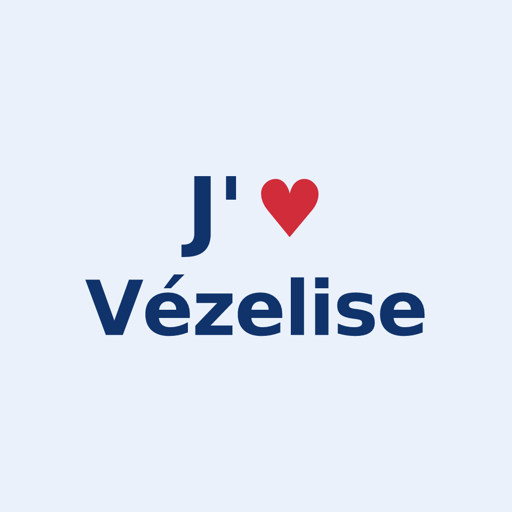 Sticker personnalisé Vézelise — design J'aime Vézelise