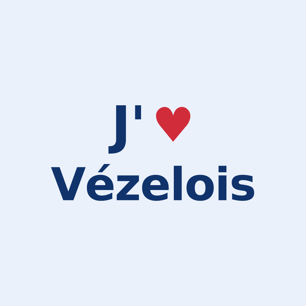 Sticker personnalisé Vézelois — design J'aime Vézelois