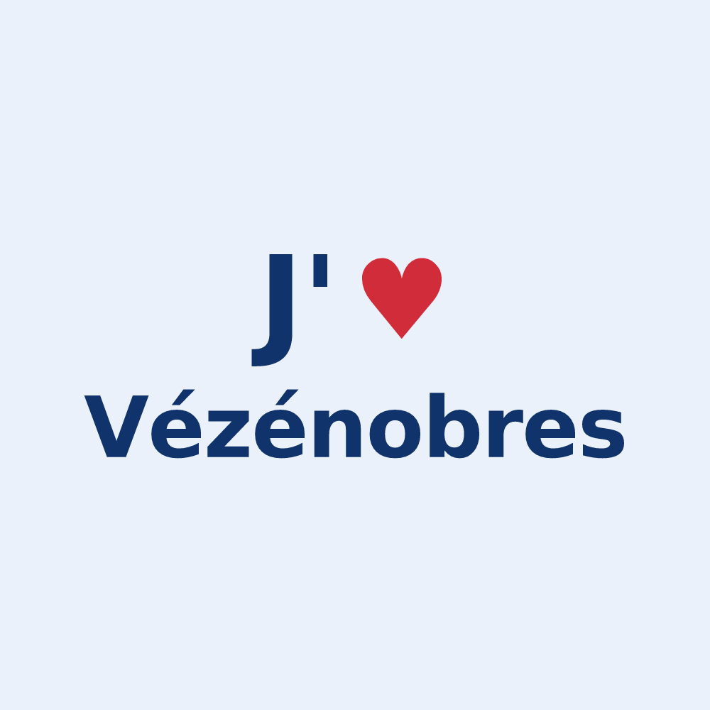 Sticker personnalisé Vézénobres — design J'aime Vézénobres