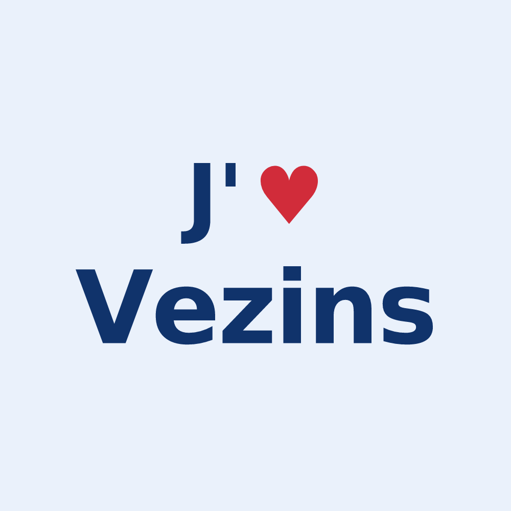 Sticker personnalisé Vezins — design J'aime Vezins