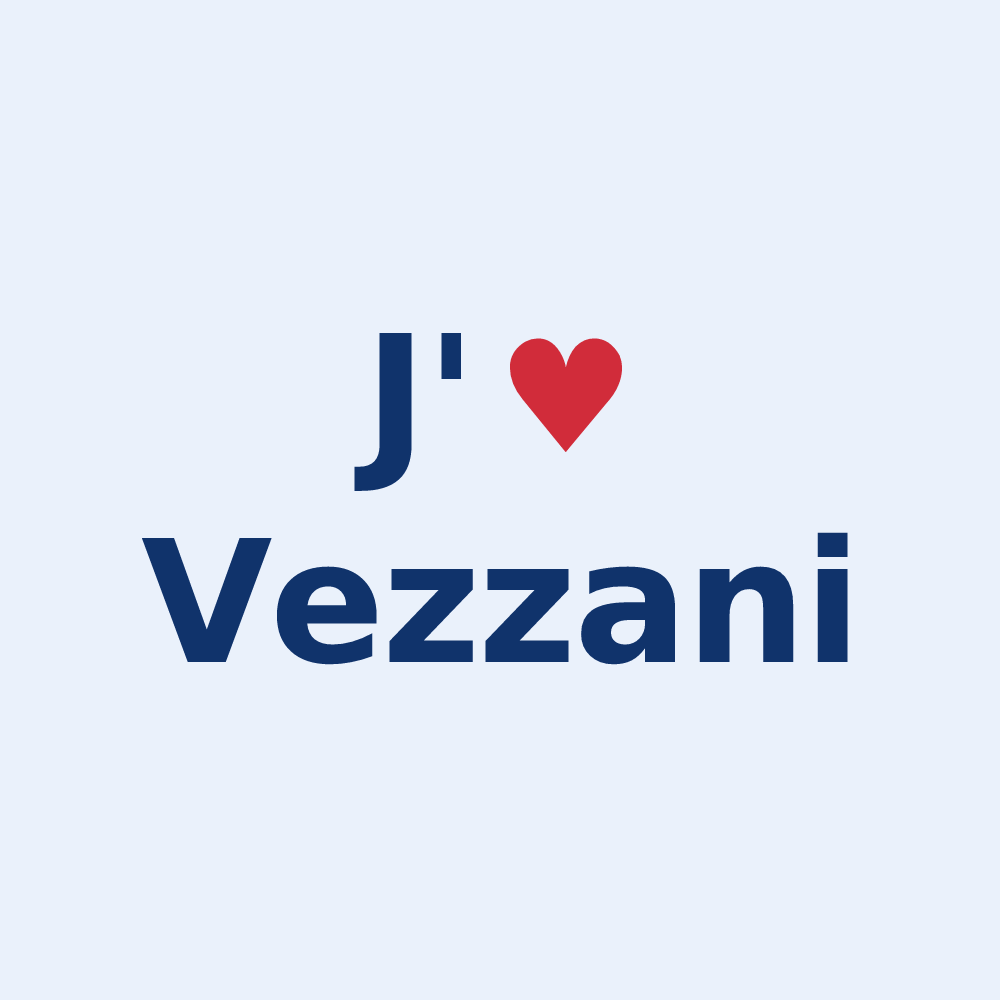 Sticker personnalisé Vezzani — design J'aime Vezzani