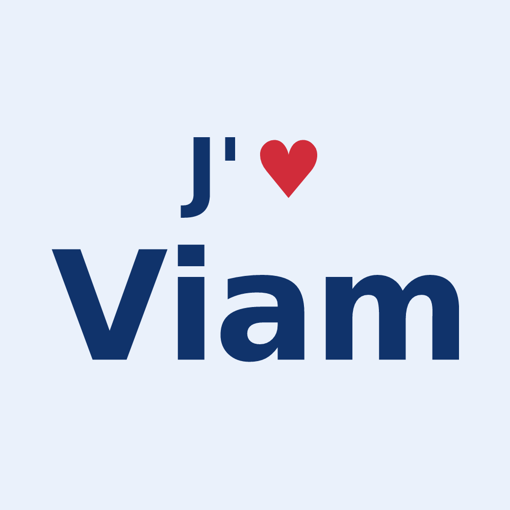 Sticker personnalisé Viam — design J'aime Viam
