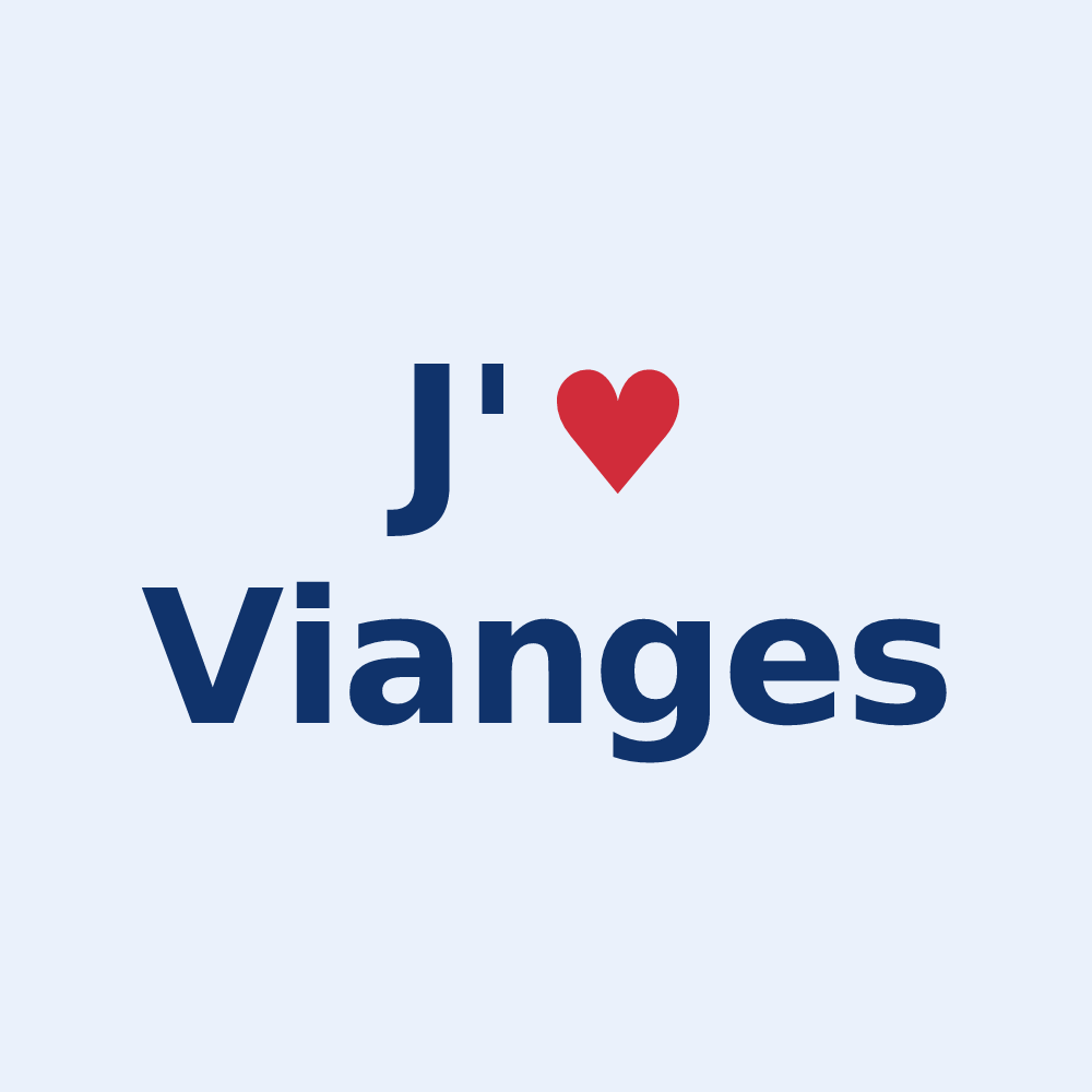 Sticker personnalisé Vianges — design J'aime Vianges