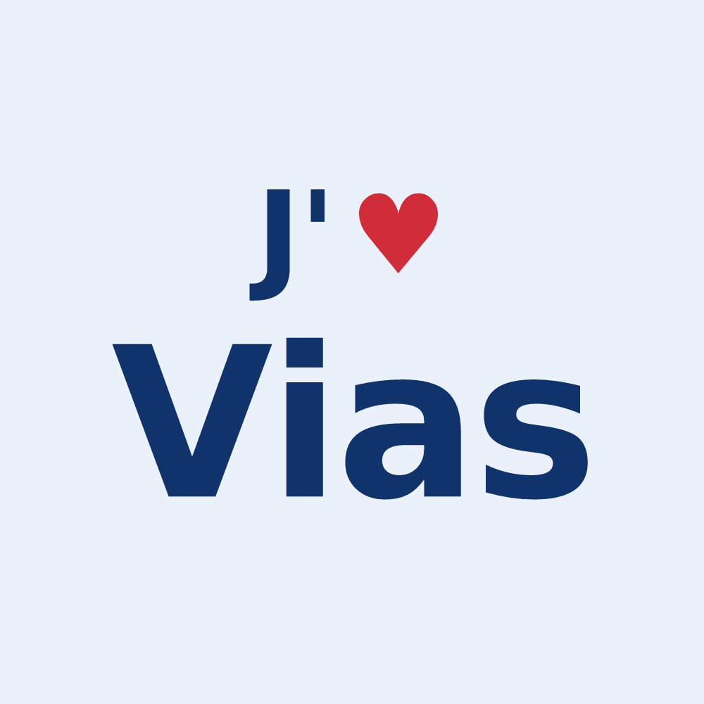Sticker personnalisé Vias — design J'aime Vias