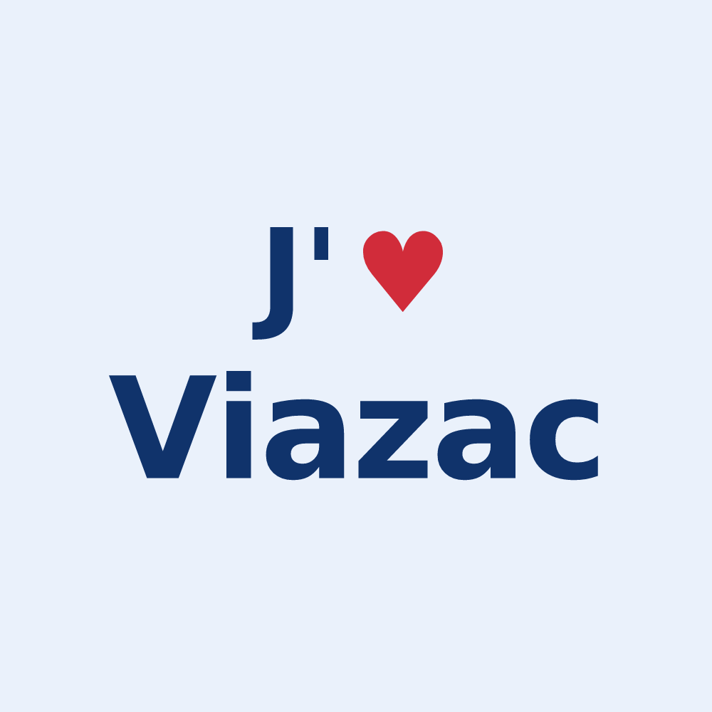 Sticker personnalisé Viazac — design J'aime Viazac