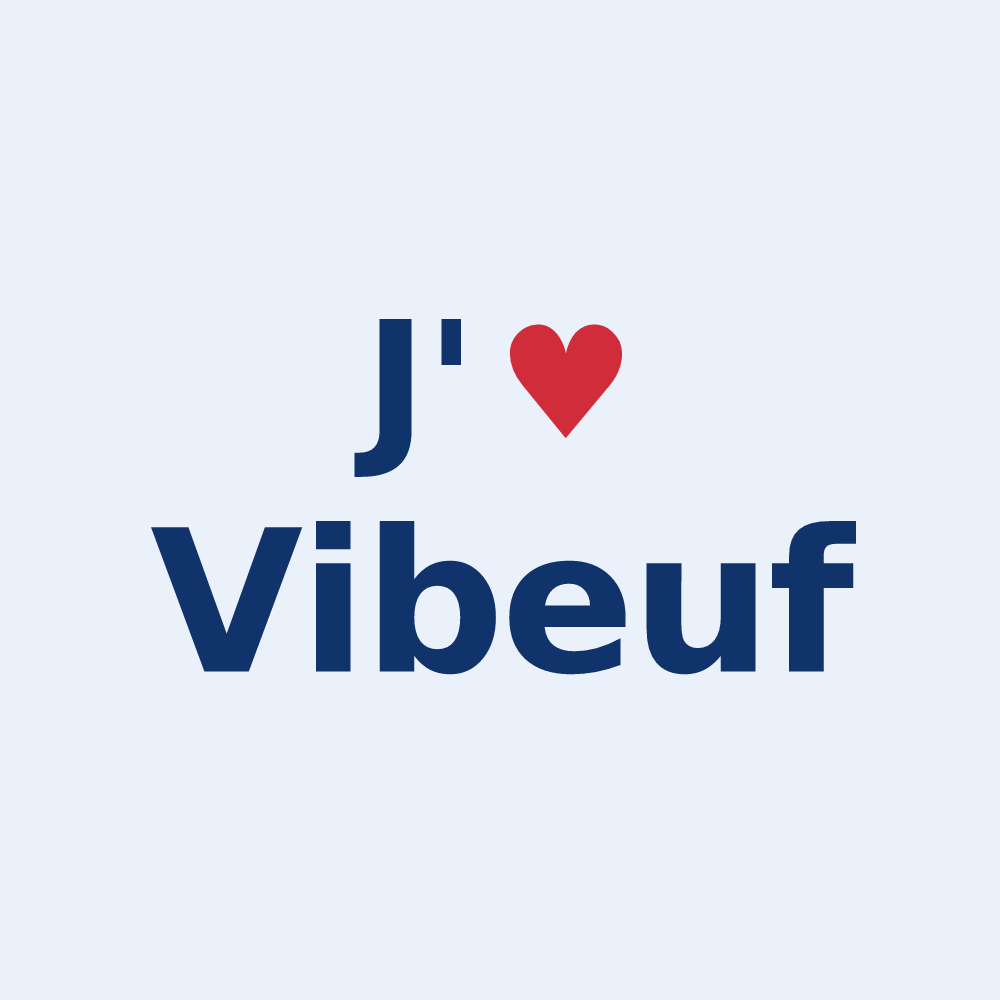 Sticker personnalisé Vibeuf — design J'aime Vibeuf
