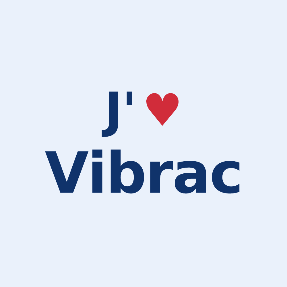 Sticker personnalisé Vibrac — design J'aime Vibrac