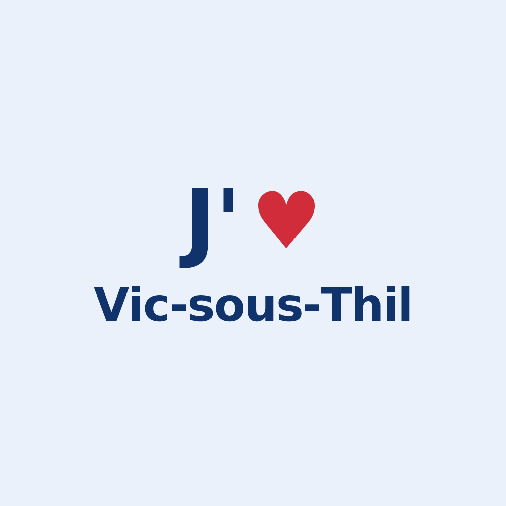 Sticker personnalisé Vic-sous-Thil — design J'aime Vic-sous-Thil