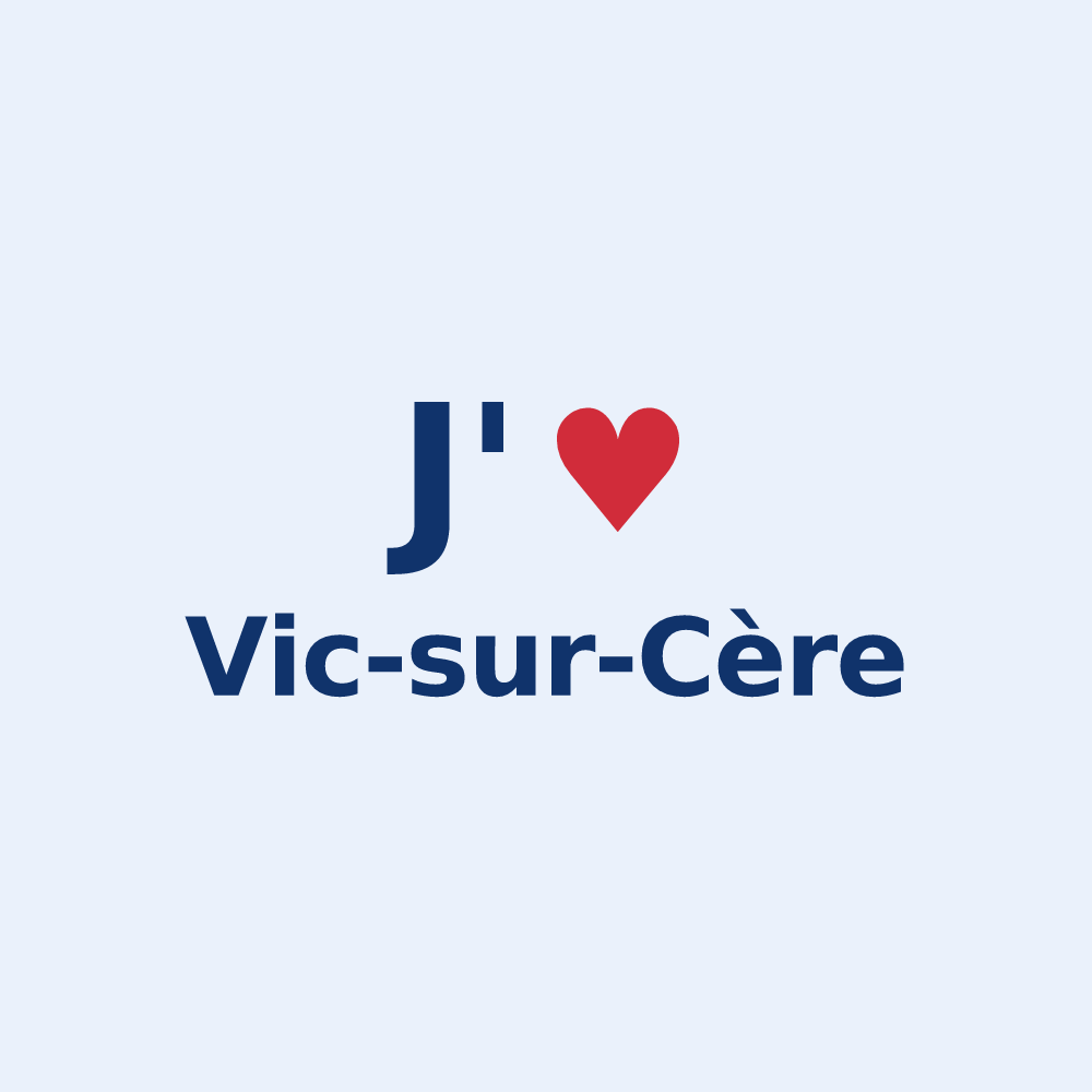 Sticker personnalisé Vic-sur-Cère — design J'aime Vic-sur-Cère