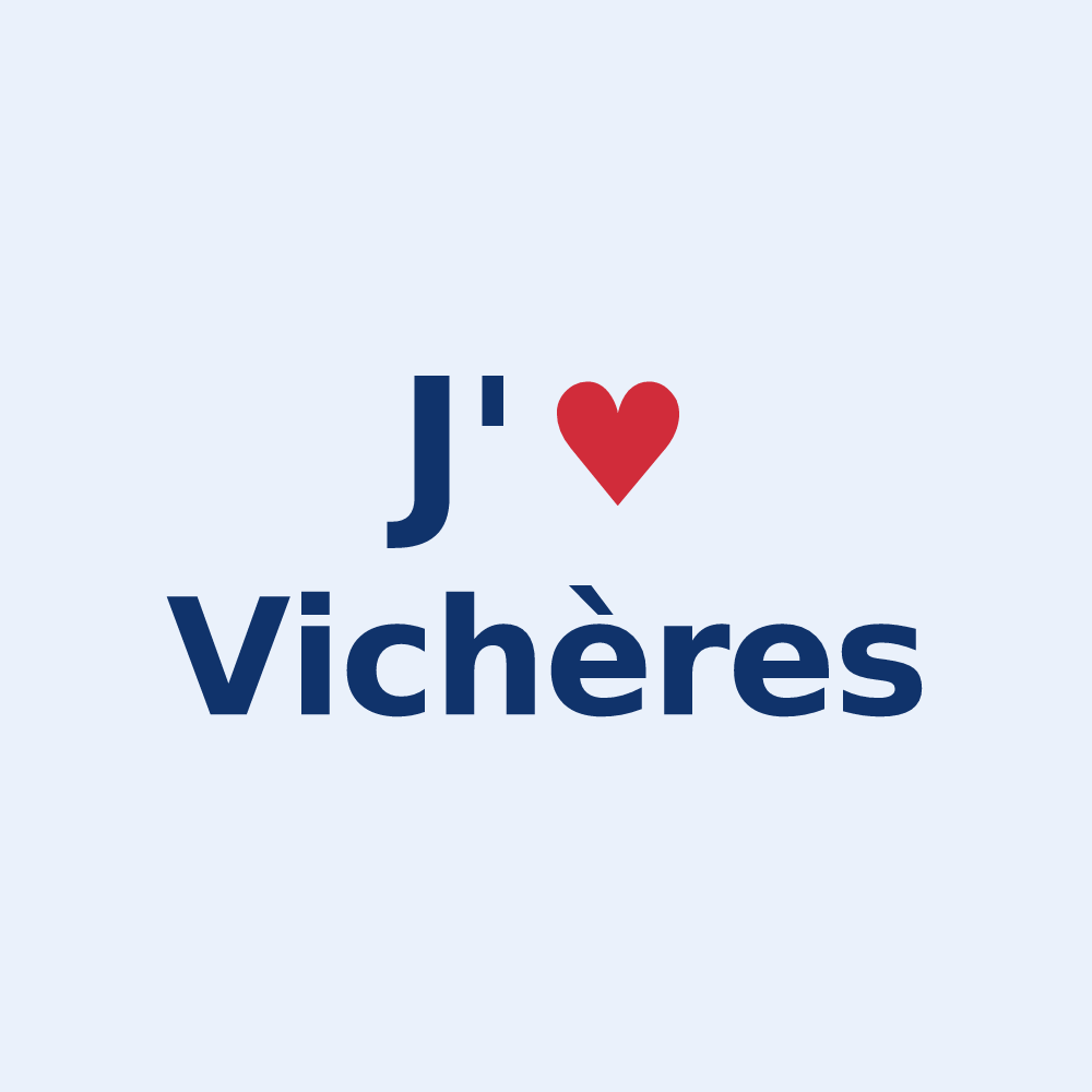 Sticker personnalisé Vichères — design J'aime Vichères