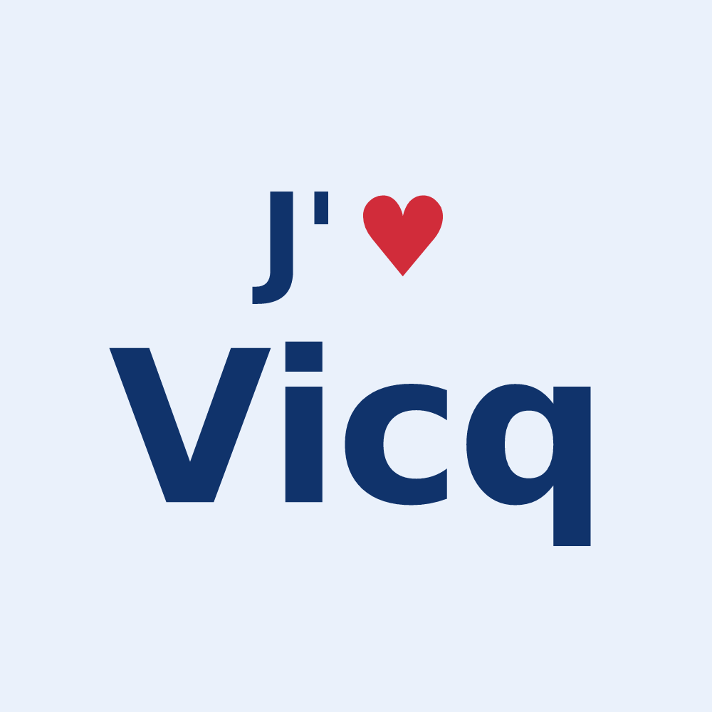 Sticker personnalisé Vicq — design J'aime Vicq
