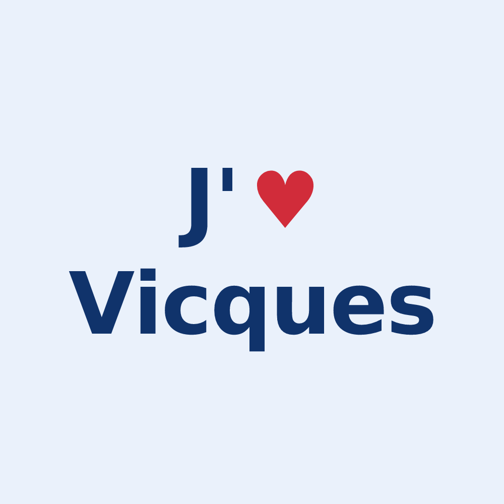 Sticker personnalisé Vicques — design J'aime Vicques