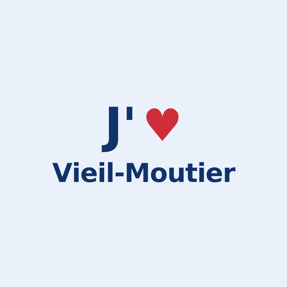 Sticker personnalisé Vieil-Moutier — design J'aime Vieil-Moutier