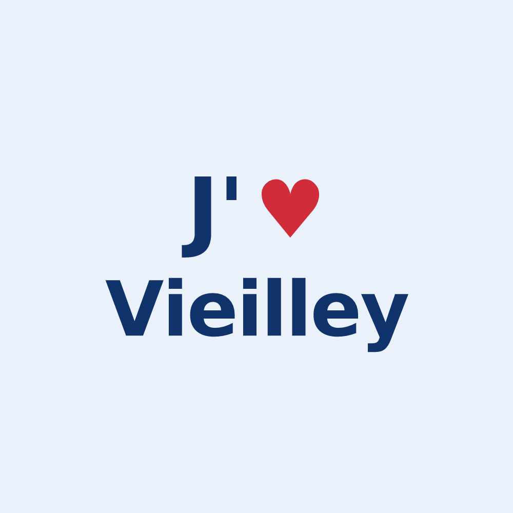 Sticker personnalisé Vieilley — design J'aime Vieilley