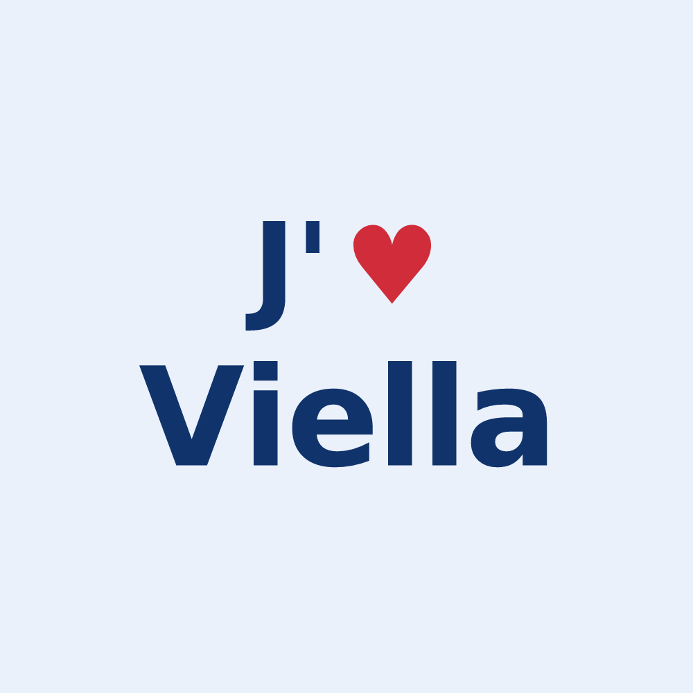 Sticker personnalisé Viella — design J'aime Viella