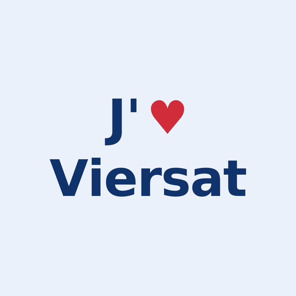 Sticker personnalisé Viersat — design J'aime Viersat