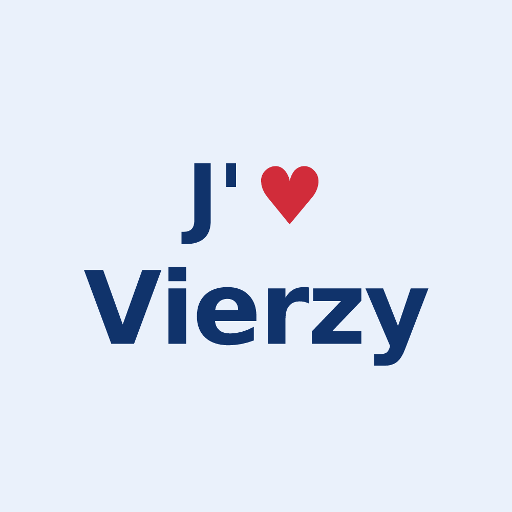 Sticker personnalisé Vierzy — design J'aime Vierzy