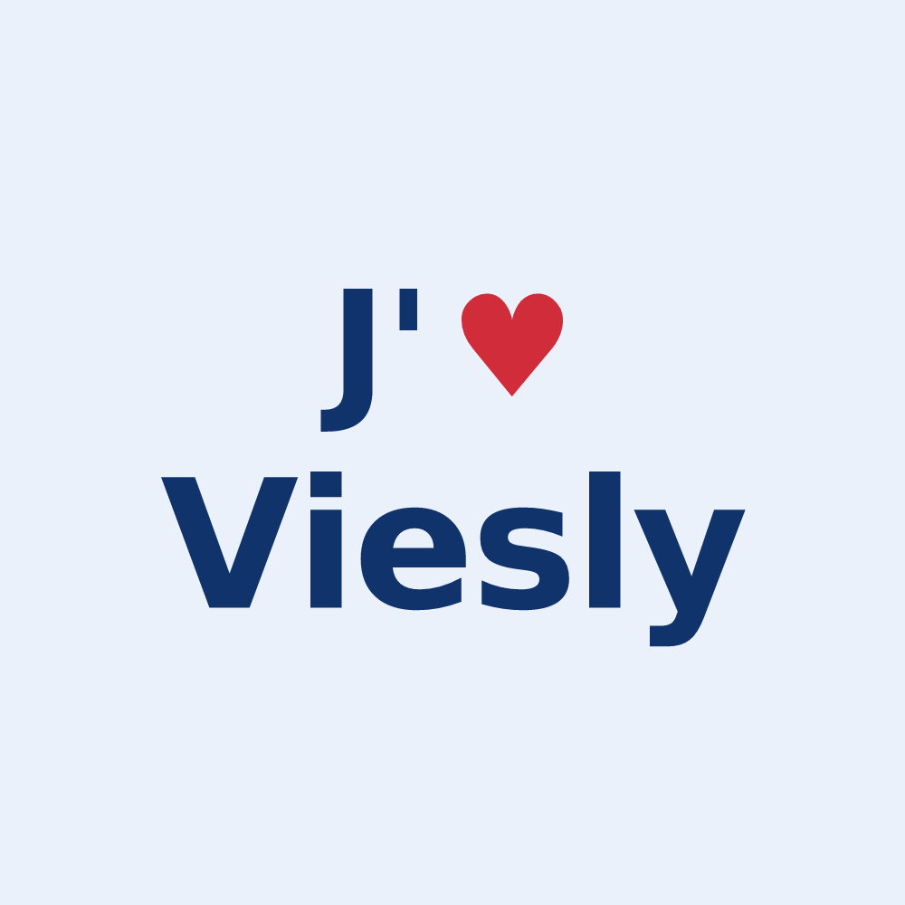 Sticker personnalisé Viesly — design J'aime Viesly