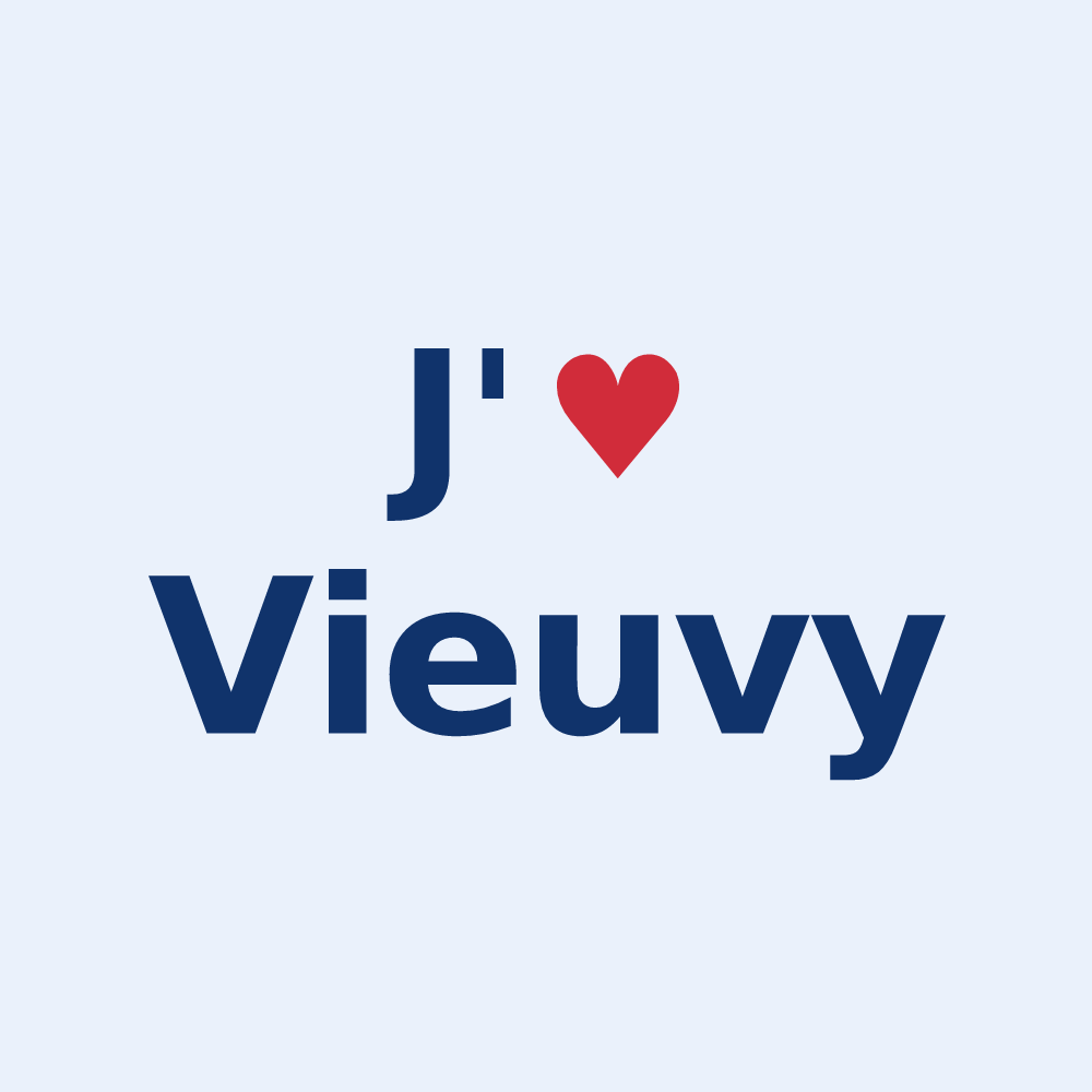 Sticker personnalisé Vieuvy — design J'aime Vieuvy