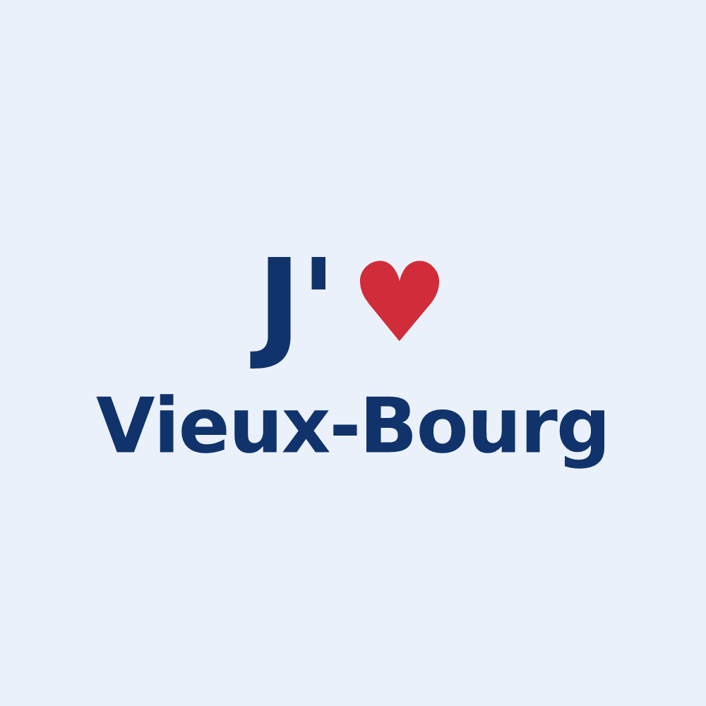 Sticker personnalisé Vieux-Bourg — design J'aime Vieux-Bourg