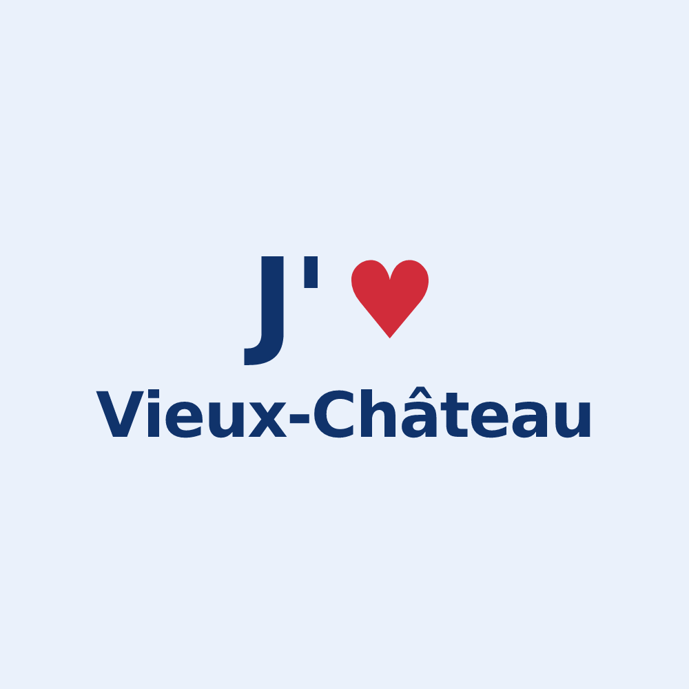 Sticker personnalisé Vieux-Château — design J'aime Vieux-Château