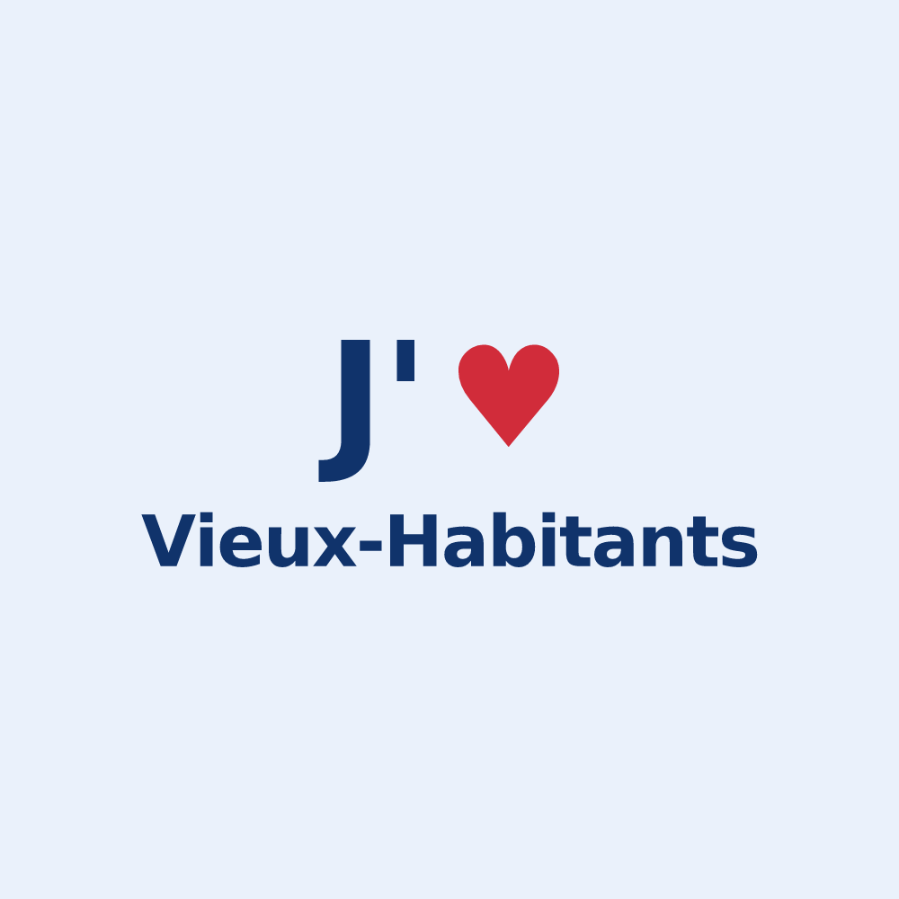 Sticker personnalisé Vieux-Habitants — design J'aime Vieux-Habitants