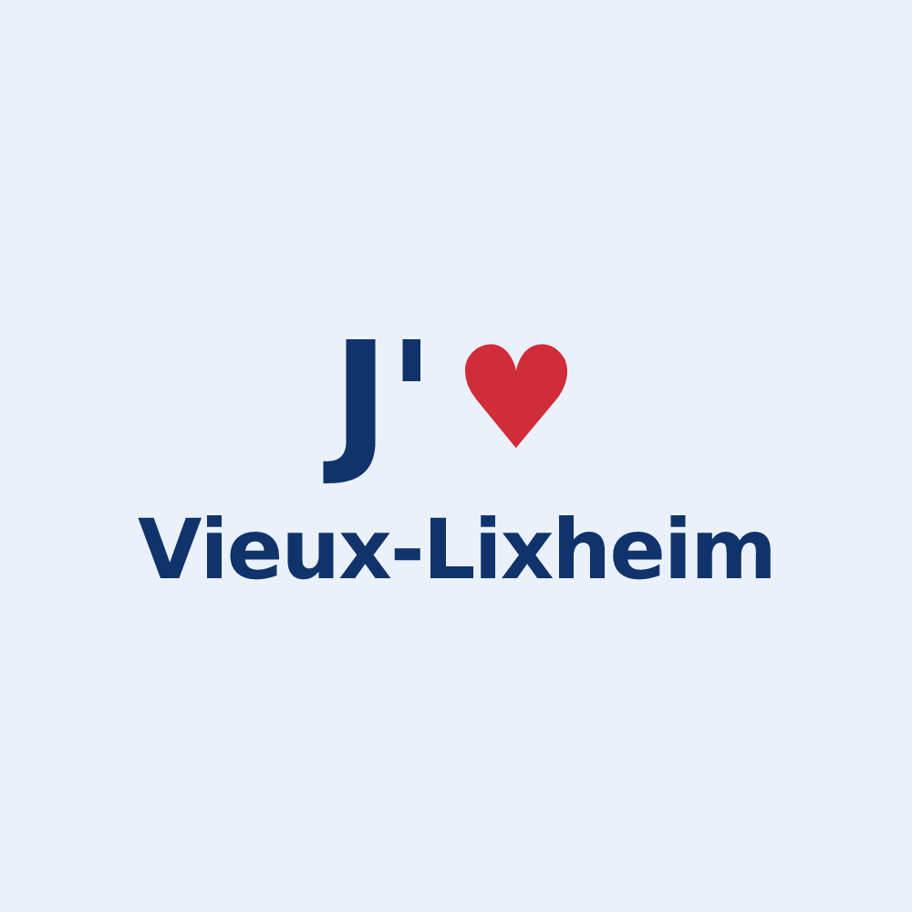 Sticker personnalisé Vieux-Lixheim — design J'aime Vieux-Lixheim