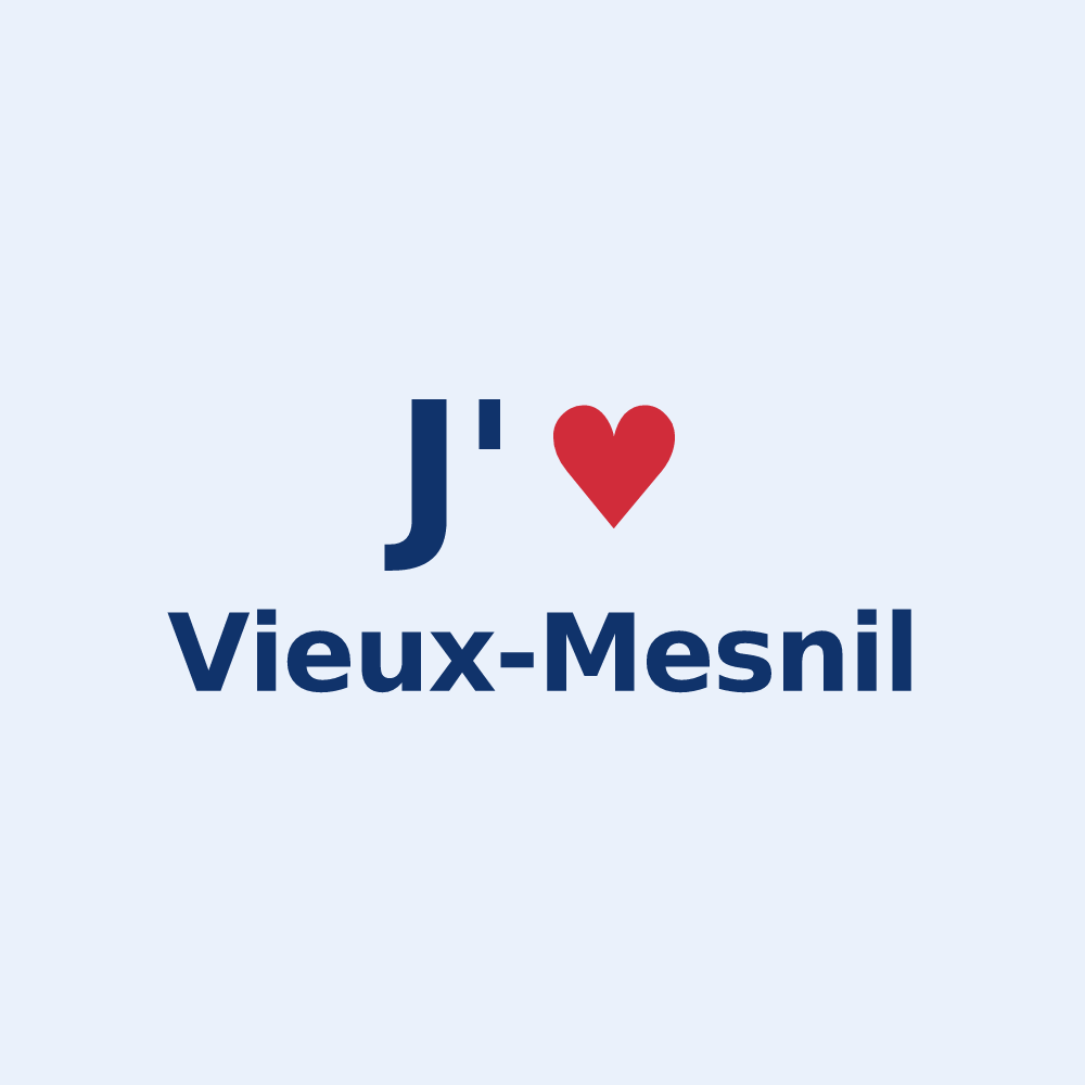 Sticker personnalisé Vieux-Mesnil — design J'aime Vieux-Mesnil