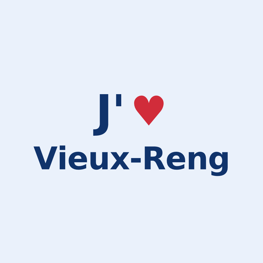 Sticker personnalisé Vieux-Reng — design J'aime Vieux-Reng