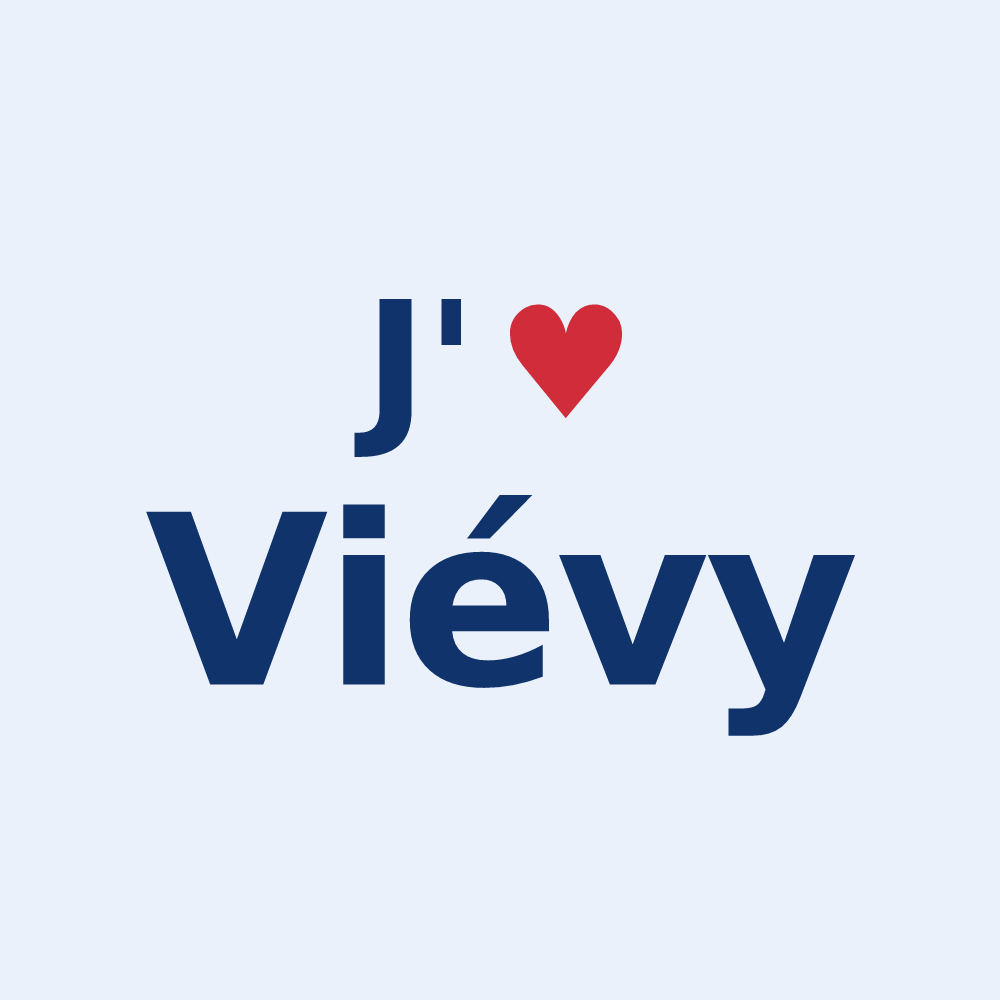 Sticker personnalisé Viévy — design J'aime Viévy