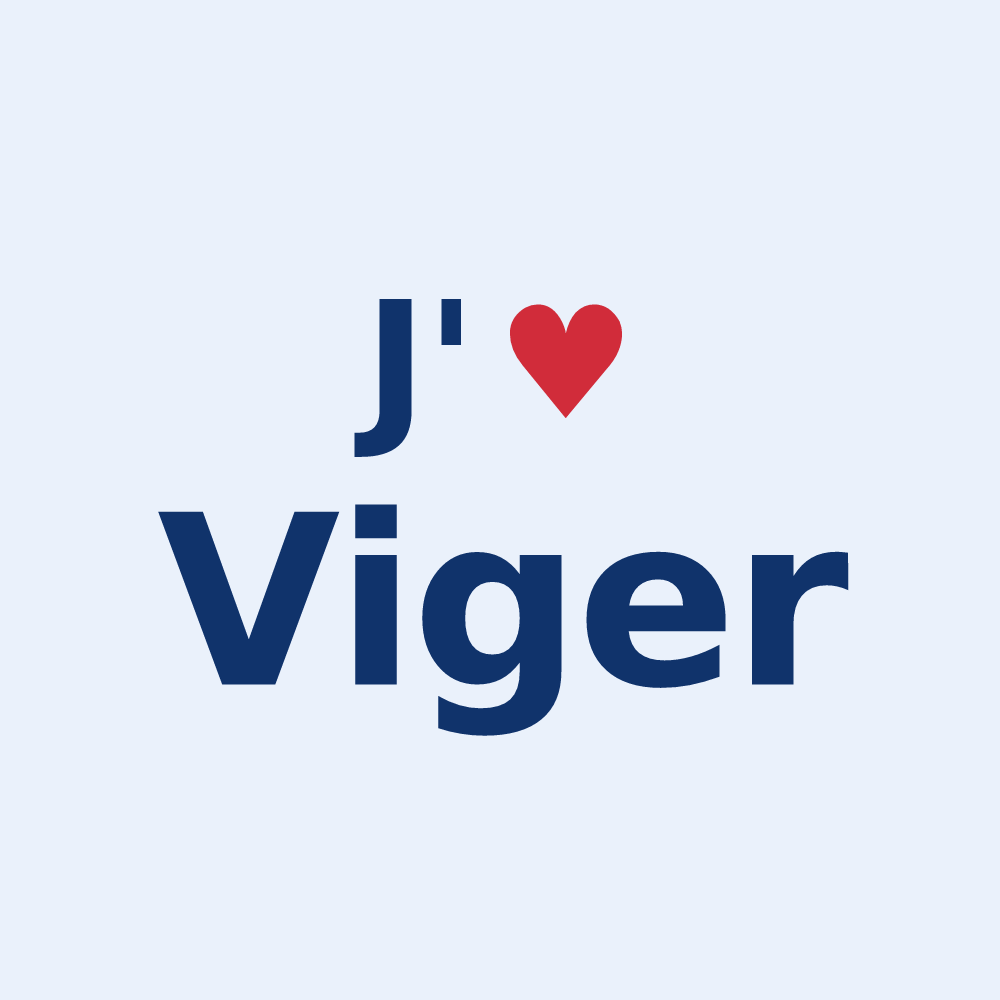 Sticker personnalisé Viger — design J'aime Viger