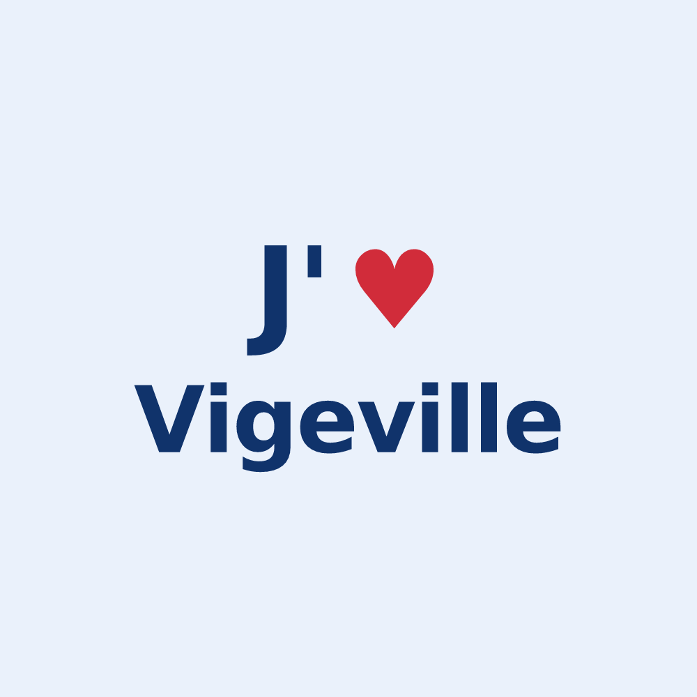 Sticker personnalisé Vigeville — design J'aime Vigeville