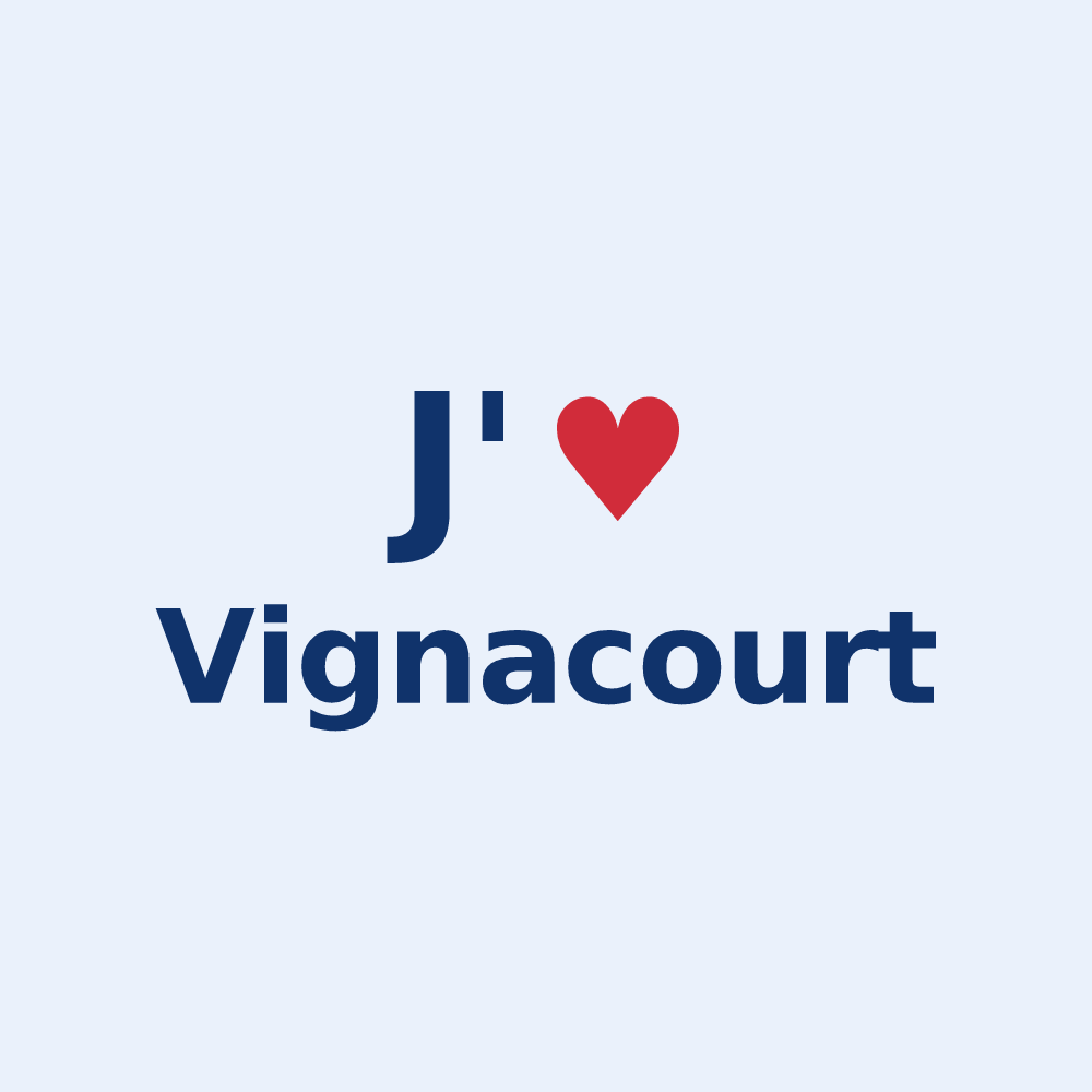 Sticker personnalisé Vignacourt — design J'aime Vignacourt