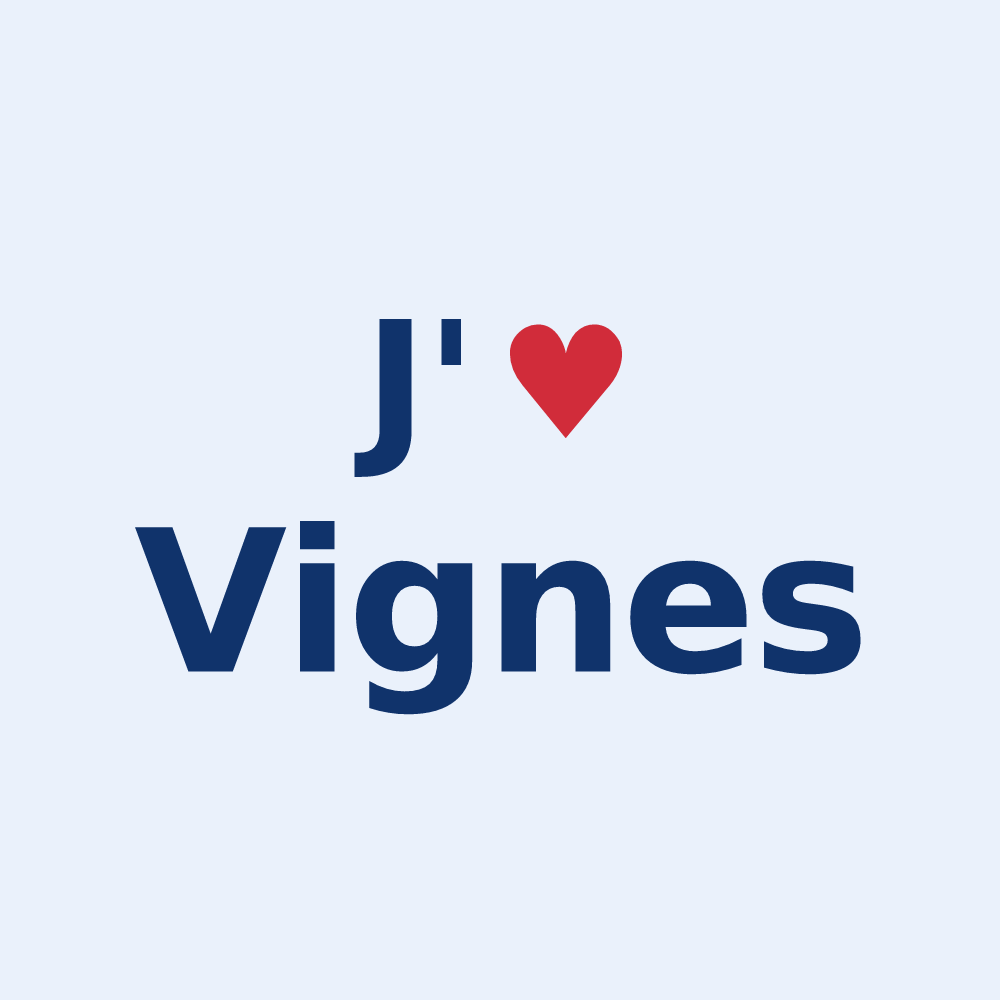 Sticker personnalisé Vignes — design J'aime Vignes