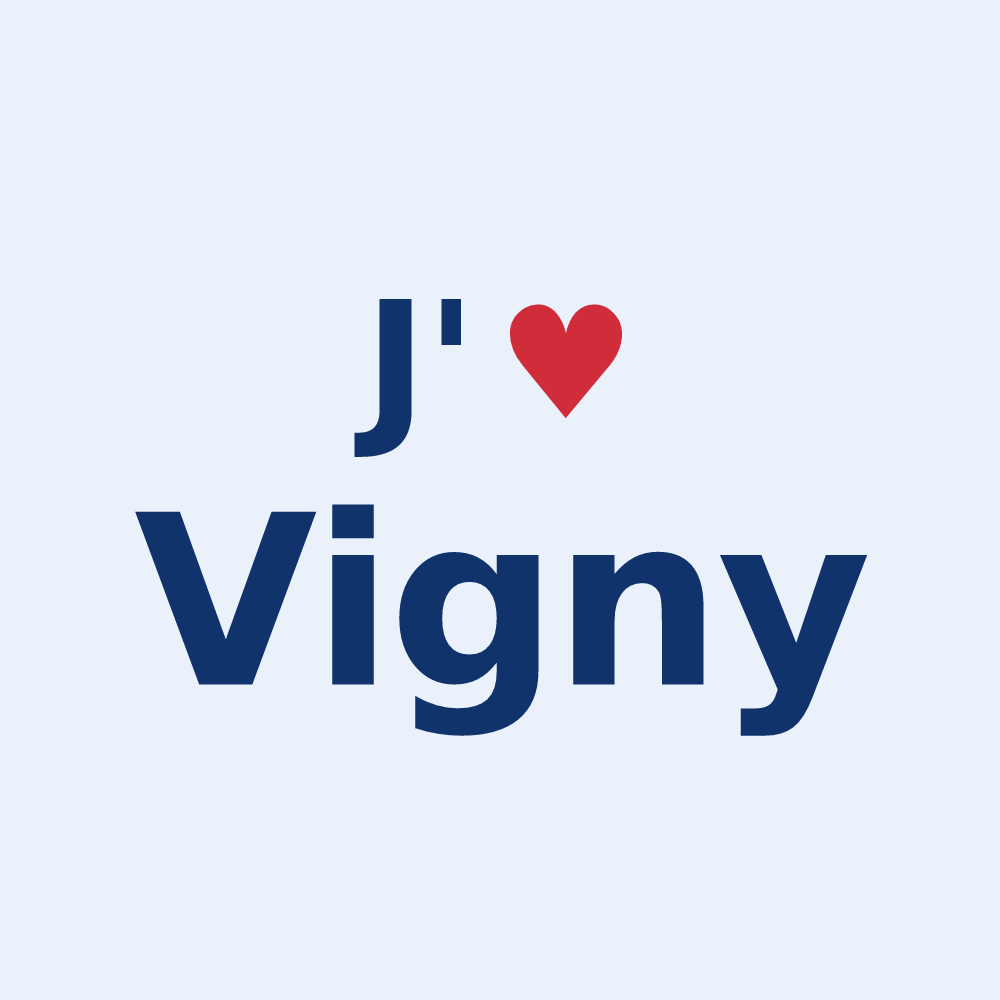 Sticker personnalisé Vigny — design J'aime Vigny