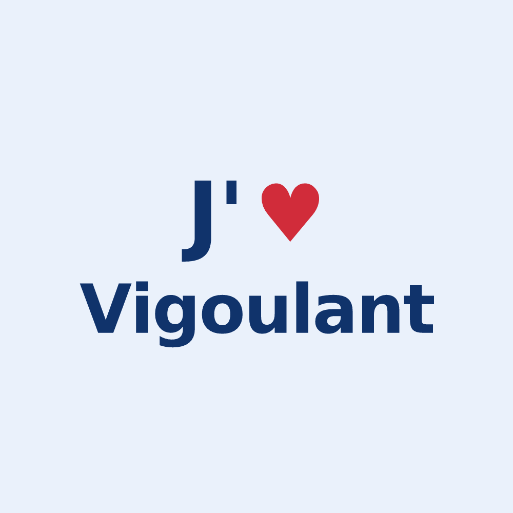 Sticker personnalisé Vigoulant — design J'aime Vigoulant