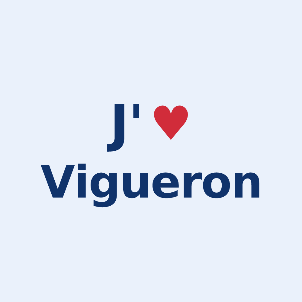 Sticker personnalisé Vigueron — design J'aime Vigueron