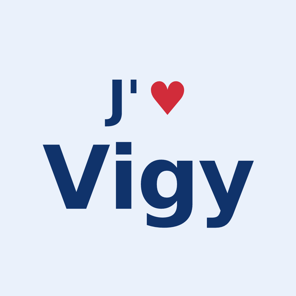 Sticker personnalisé Vigy — design J'aime Vigy