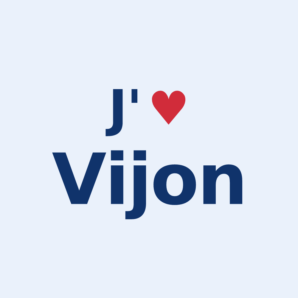 Sticker personnalisé Vijon — design J'aime Vijon