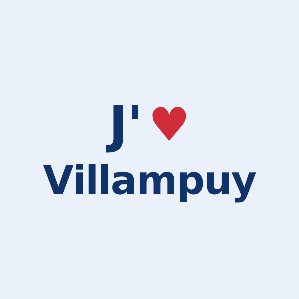 Sticker personnalisé Villampuy — design J'aime Villampuy