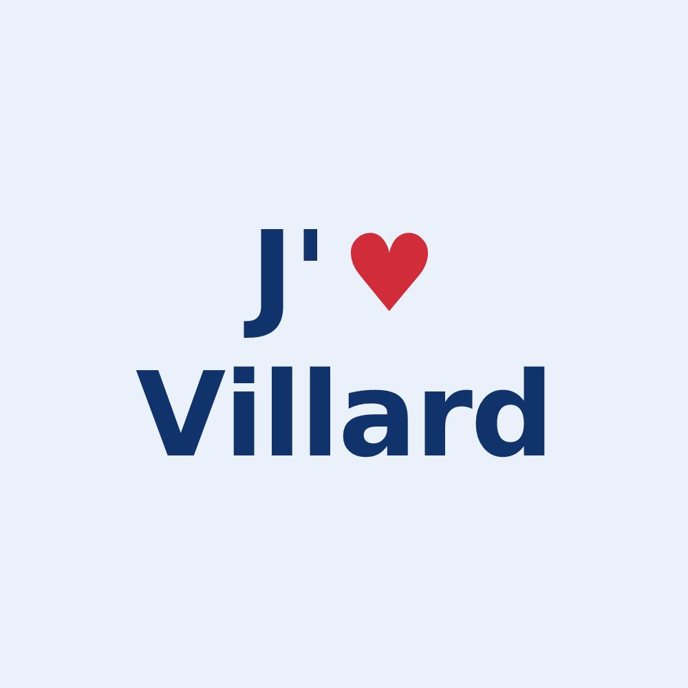 Sticker personnalisé Villard — design J'aime Villard