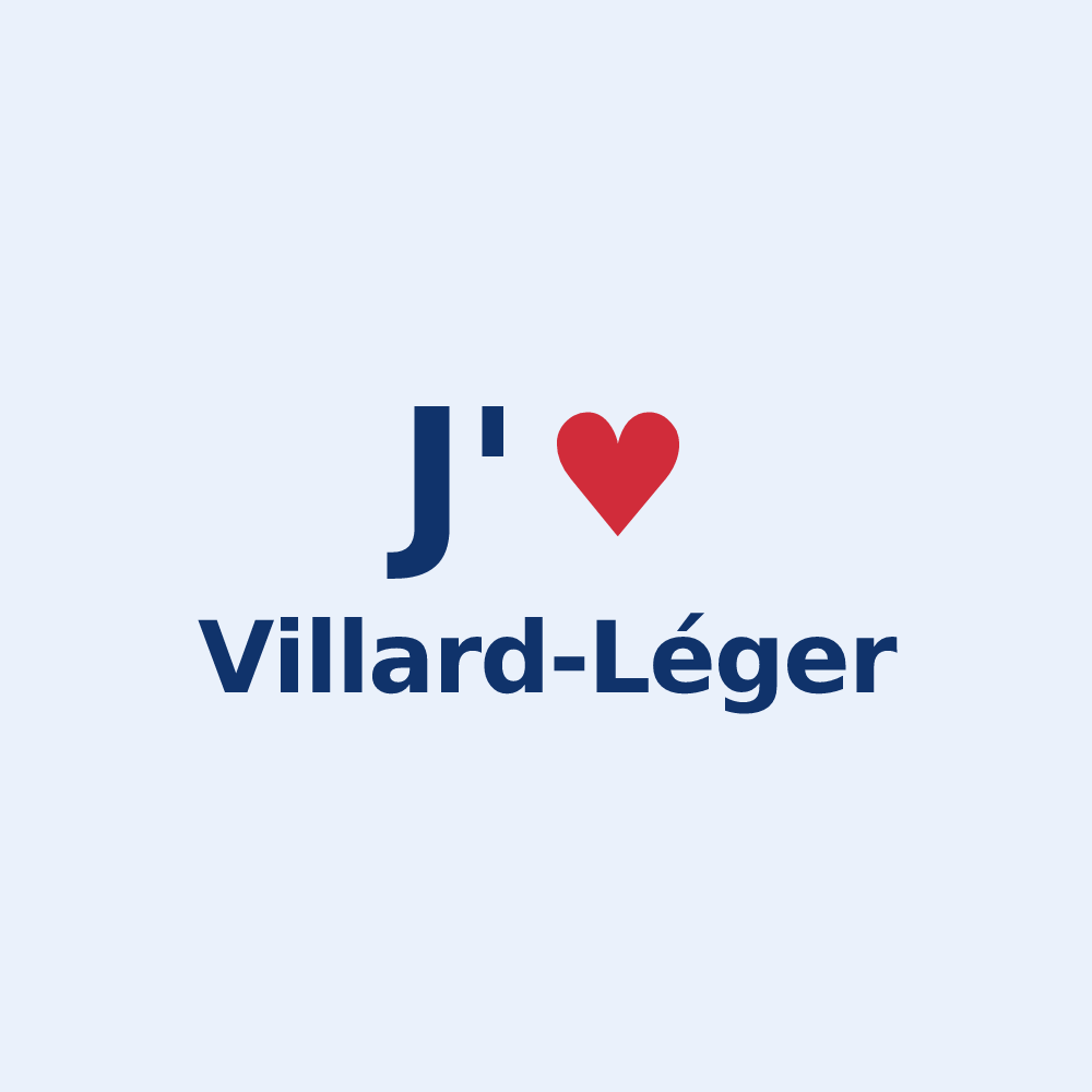 Sticker personnalisé Villard-Léger — design J'aime Villard-Léger