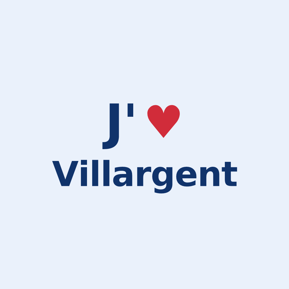 Sticker personnalisé Villargent — design J'aime Villargent