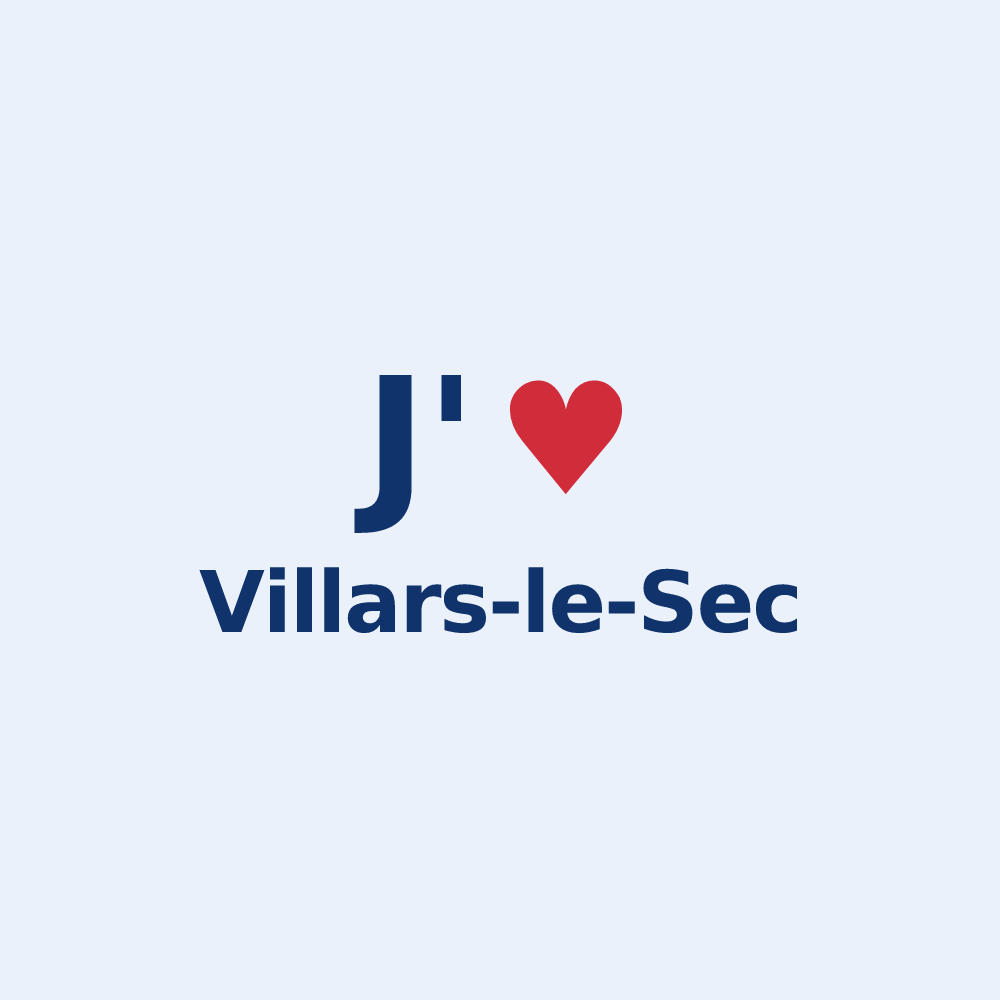 Sticker personnalisé Villars-le-Sec — design J'aime Villars-le-Sec