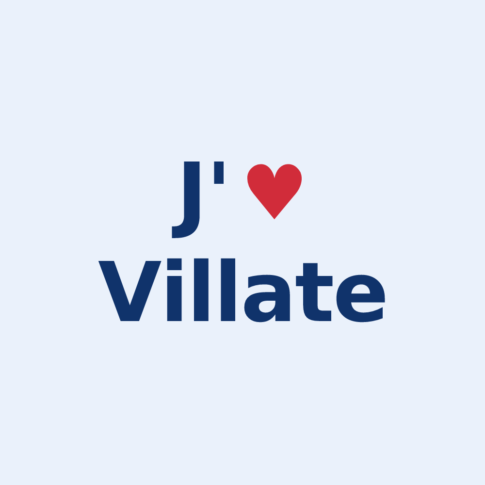 Sticker personnalisé Villate — design J'aime Villate