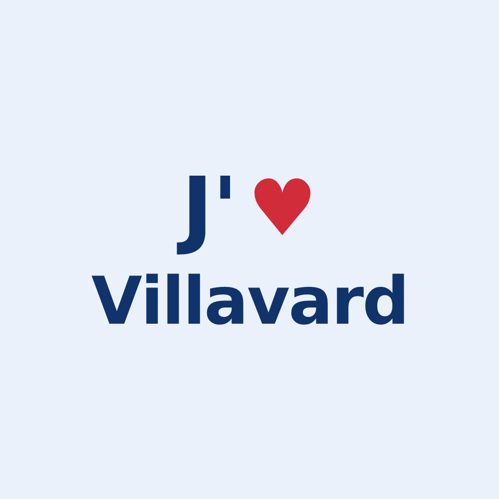 Sticker personnalisé Villavard — design J'aime Villavard