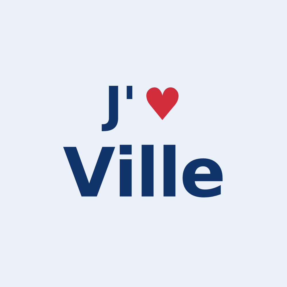 Sticker personnalisé Ville — design J'aime Ville