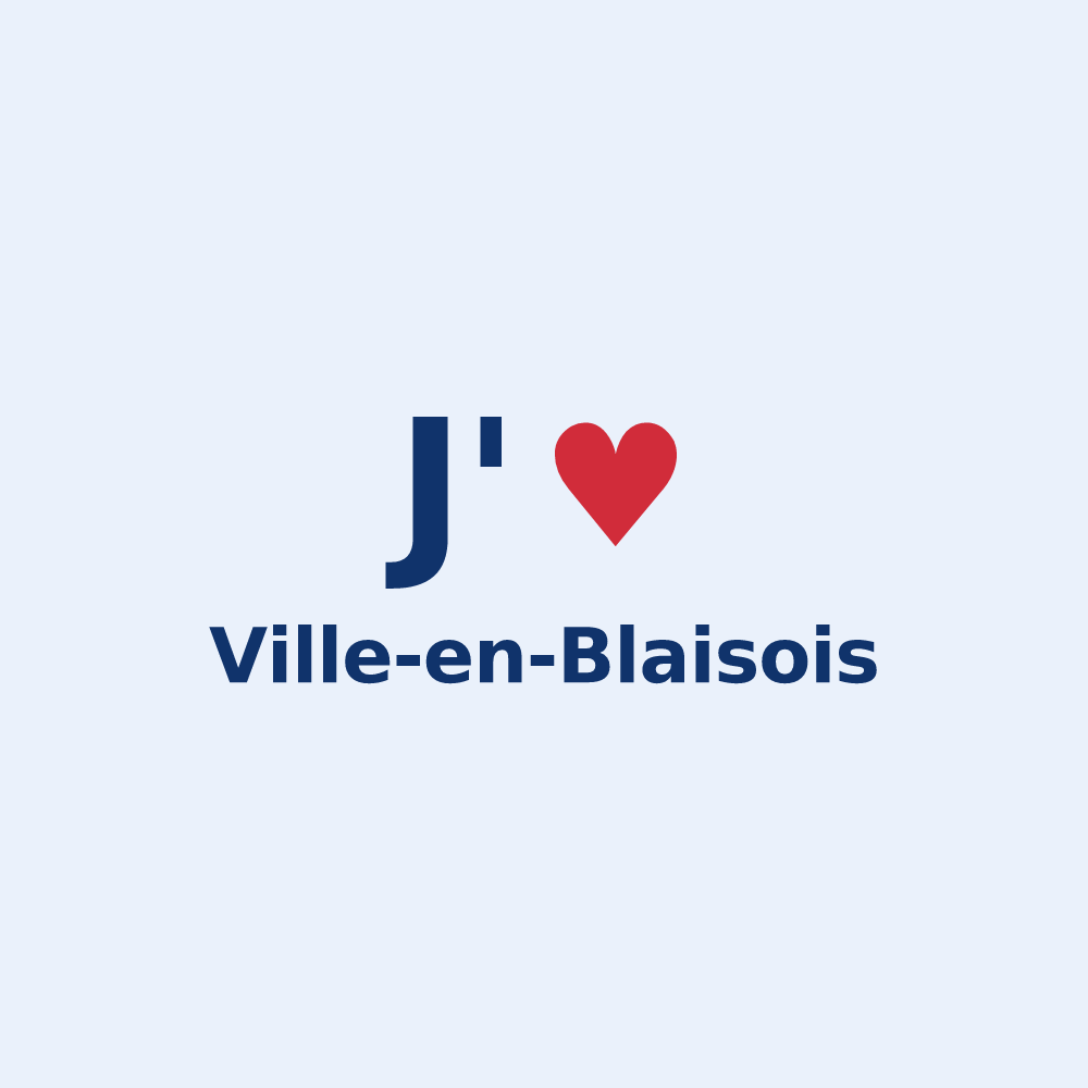 Sticker personnalisé Ville-en-Blaisois — design J'aime Ville-en-Blaisois