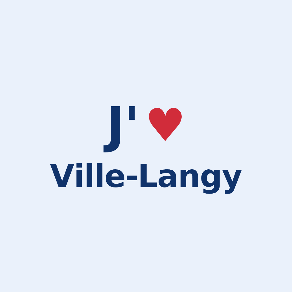 Sticker personnalisé Ville-Langy — design J'aime Ville-Langy